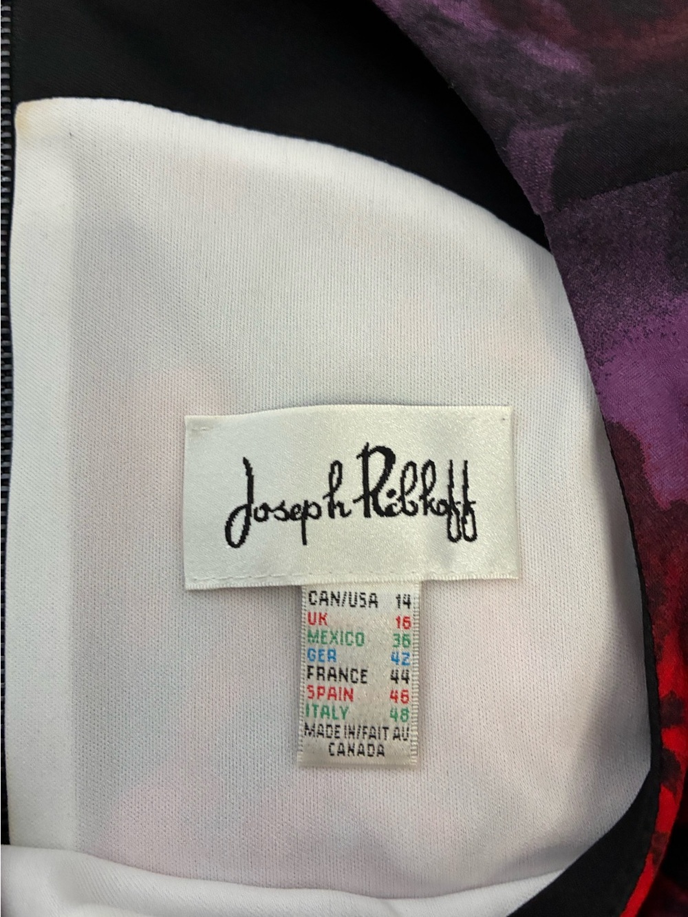 Joseph Ribkoff dress! Size 14 Sleeveless Floral Shift Dress in Red & Pink - Picture 6 of 7